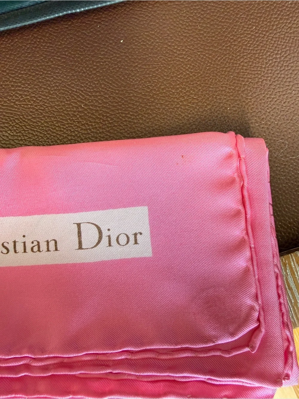 Dior Pink Floral Silk Scarf
